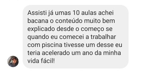 Print de mensagem de aluno comentando as aulas assistidas e a clareza do conteúdo.